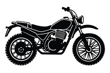 Obraz premium A black and white drawing of a dirt bike
