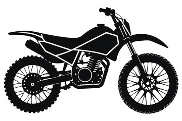 Obraz premium silhouette of a motocross