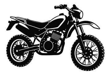 Fototapeta premium silhouette of a motocross