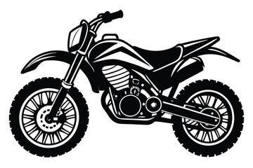 Obraz premium Motorcycle cross vehicle silhouette illustration