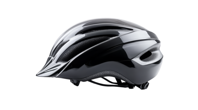 Stylish black motorcycle helmet on a green and white plaid background, modern safety gear design - Powered by Adobe