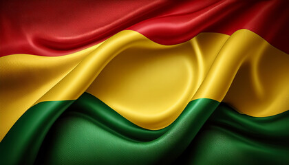 Waving Bolivian National Flag Illustration in close up, part 4