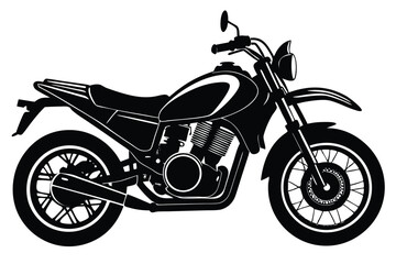 Obraz premium Motorcycle cross vehicle silhouette illustration