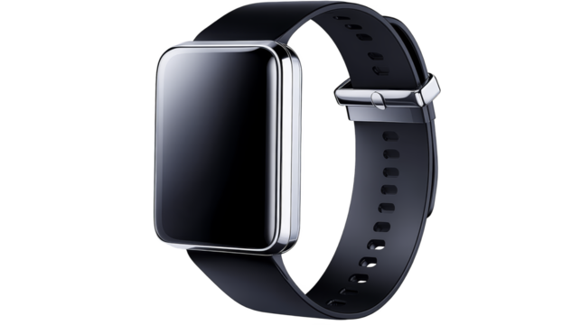Modern tech, apple watch in black style and connectivity on your wrist