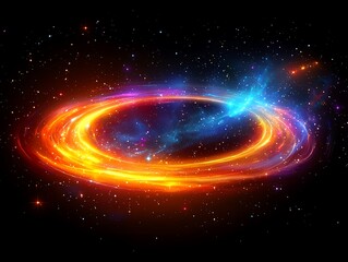 An artistic representation of celestial glowing energy and cosmic formations