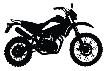 Obraz premium Motorcycle cross vehicle silhouette illustration
