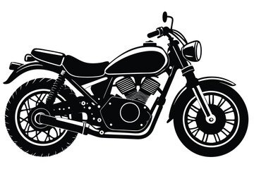 Obraz premium Motorcycle cross vehicle silhouette illustration