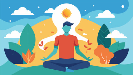 Obraz premium Recharge your mind body and spirit as you leave behind the stresses of everyday life and embrace tranquility.. Vector illustration
