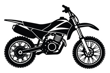 Fototapeta premium black silhouette of cross motorcycle