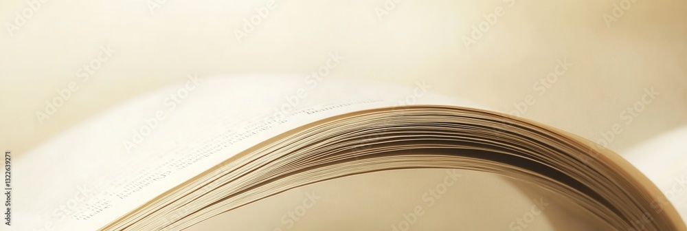 Poster elegant book page texture with golden ratio fold inviting scholarly exploration and creative writing