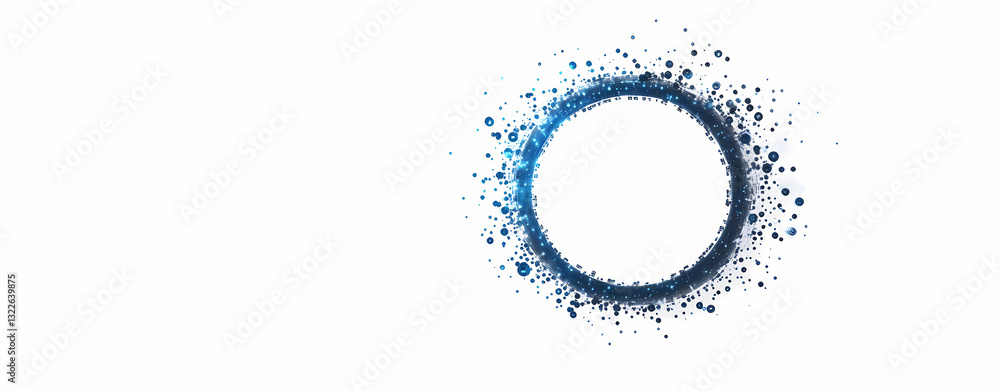 Poster abstract blue circle: a captivating image featuring a blue circle, set against a backdrop, creating 