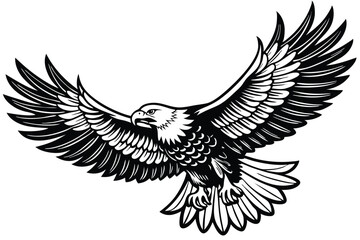 Fototapeta premium Bald Eagle Silhouette vector
