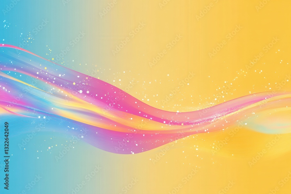 Fototapete vibrant abstract background with vivid iridescent color splashes and smooth fade for creative design