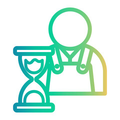 work Line Gradient Icon