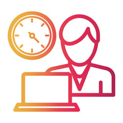 work Line Gradient Icon