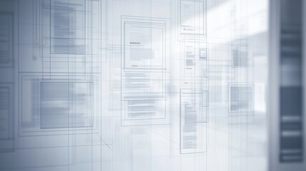 Sleek UIUX wireframe style background featuring floating design elements and transparent overlays for digital branding resources