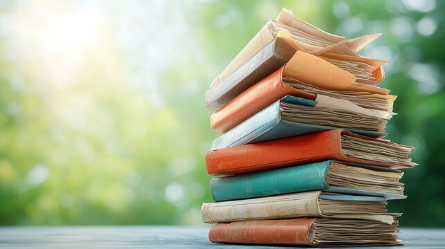 A virtual stack of digital case files piling up on an outdated computer server