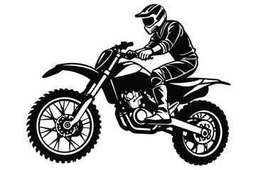 motorbike silhouette illustration black and white