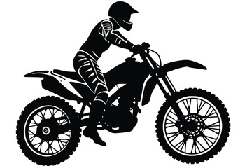 motorbike silhouette illustration black and white