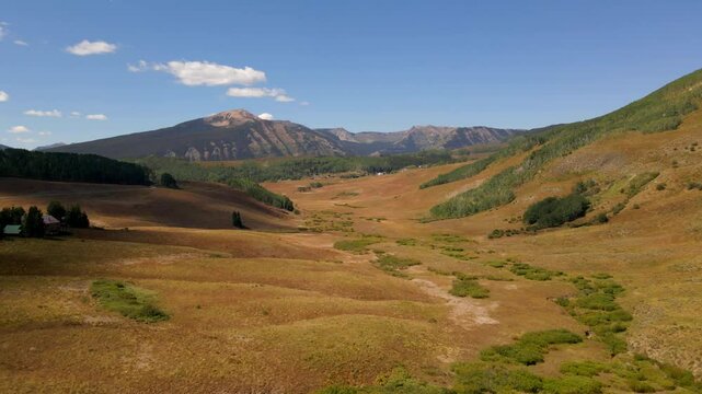 mountain landscape with blue sky