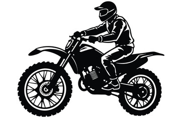 Silhouette of a motorcycle ride