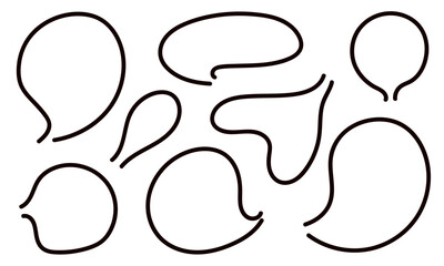 シンプルなフキダシのイラスト