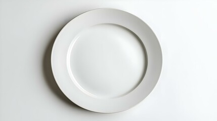 white ceramic plate on white background