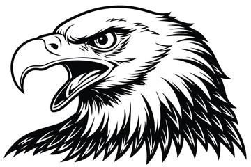 Obraz premium Sovietinspired Bald Eagle Head Tattoo Illustration