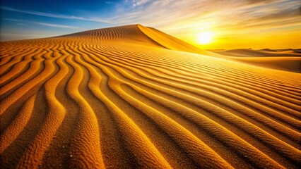 Naklejka premium Stunning High-Resolution Sand Dune Texture Background with Copy Space - Natural Patterns