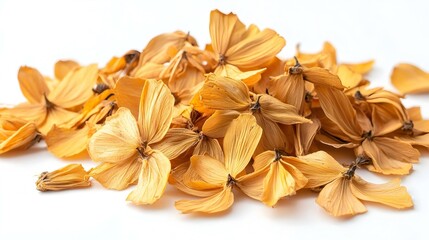 dry flower with white background