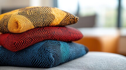 The intricate geometric patterns and vibrant colors of the Kente cloth weaving in progress showcase the meticulous craftsmanship and cultural significance of this traditional art form.