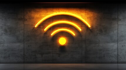 Obraz premium Wi-Fi wireless internet network symbol icon . Minimalism concept.