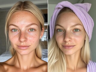 Before & After Skincare Routine Comparison