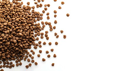 Above or Top view of animal food