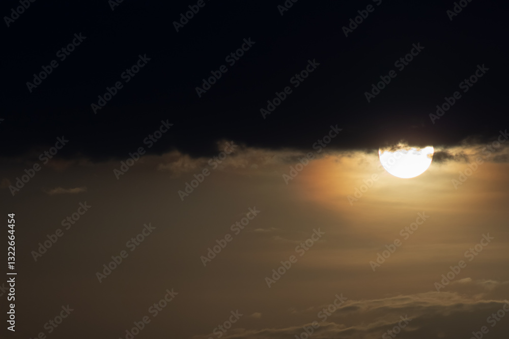 Canvas Prints sunset sky background with clouds. beautiful nature scene with sun.