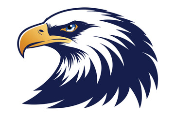 Fototapeta premium Eagle Face Silhouette Bald Eagle Head Vector