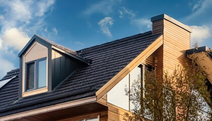 Apt. Topview with Alluring Windows Illuminating a Wintery Cityscape at Sunset, Showcasing a Rustic Charm in the SnowCovered Roofs and a Symphony of Colors as the Sky Transitions from Day to