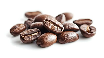 Obraz premium Coffee beans isolated on white background