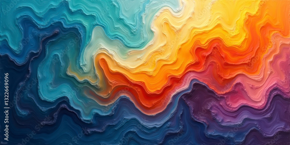 Poster abstract mixed background with swirling patterns of bright blues