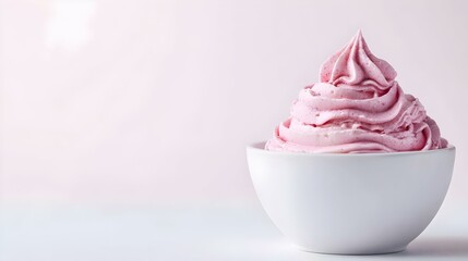 Bowl of sour cream or Greek yogurt isolated