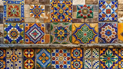 Vibrant Talavera Tiles: Traditional Mexican Wall Art in Urban Decay