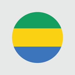 Gabon Flag Sphere Vector