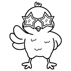funny cartoon chick Easter 