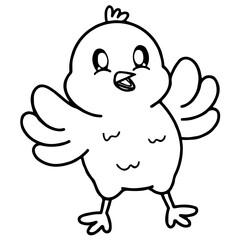 Baby chicken Easter cartoon
