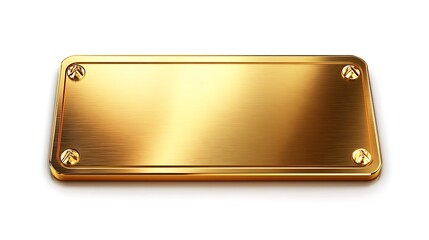 Gold plate, blank, studio, white background, design
