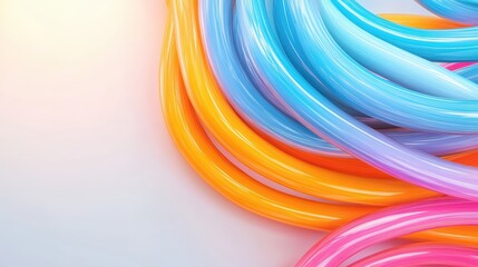 Fototapeta premium Colorful tubes, abstract background.