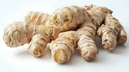 Fototapeta premium Ginger root isolated on white background