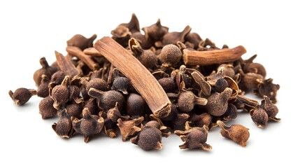 Obraz premium dry cloves on white background