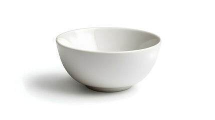 Empty White Bowl Isolated on White Background