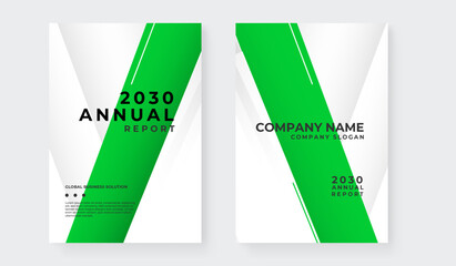 Geometric annual report templates business cover